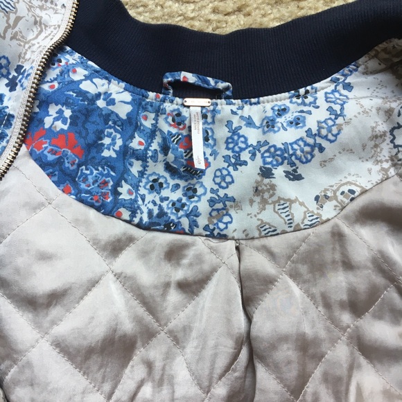 Free People Quilted Paisley Bomber Jacket - Picture 7 of 9